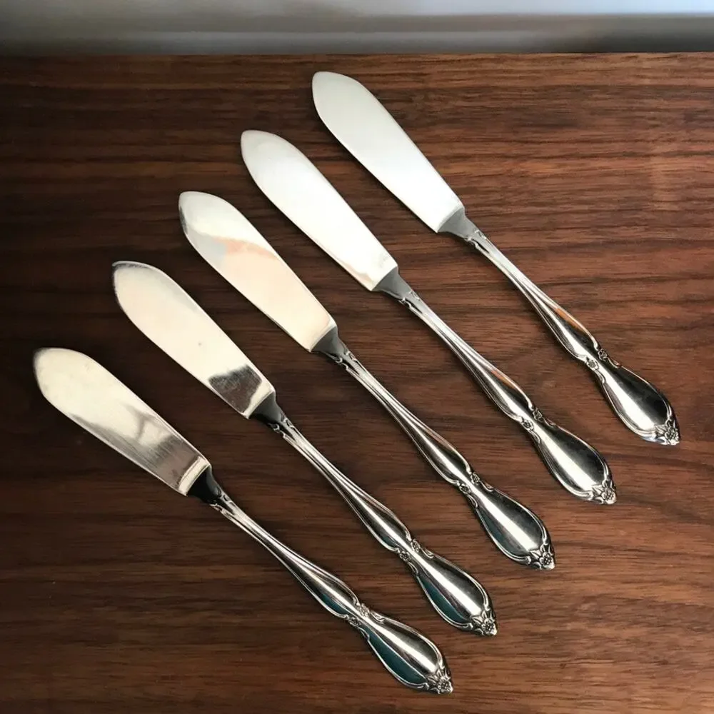 Oneida Community CHATELAINE Stainless Flat Handle Master Butter Knife (Set of 5)